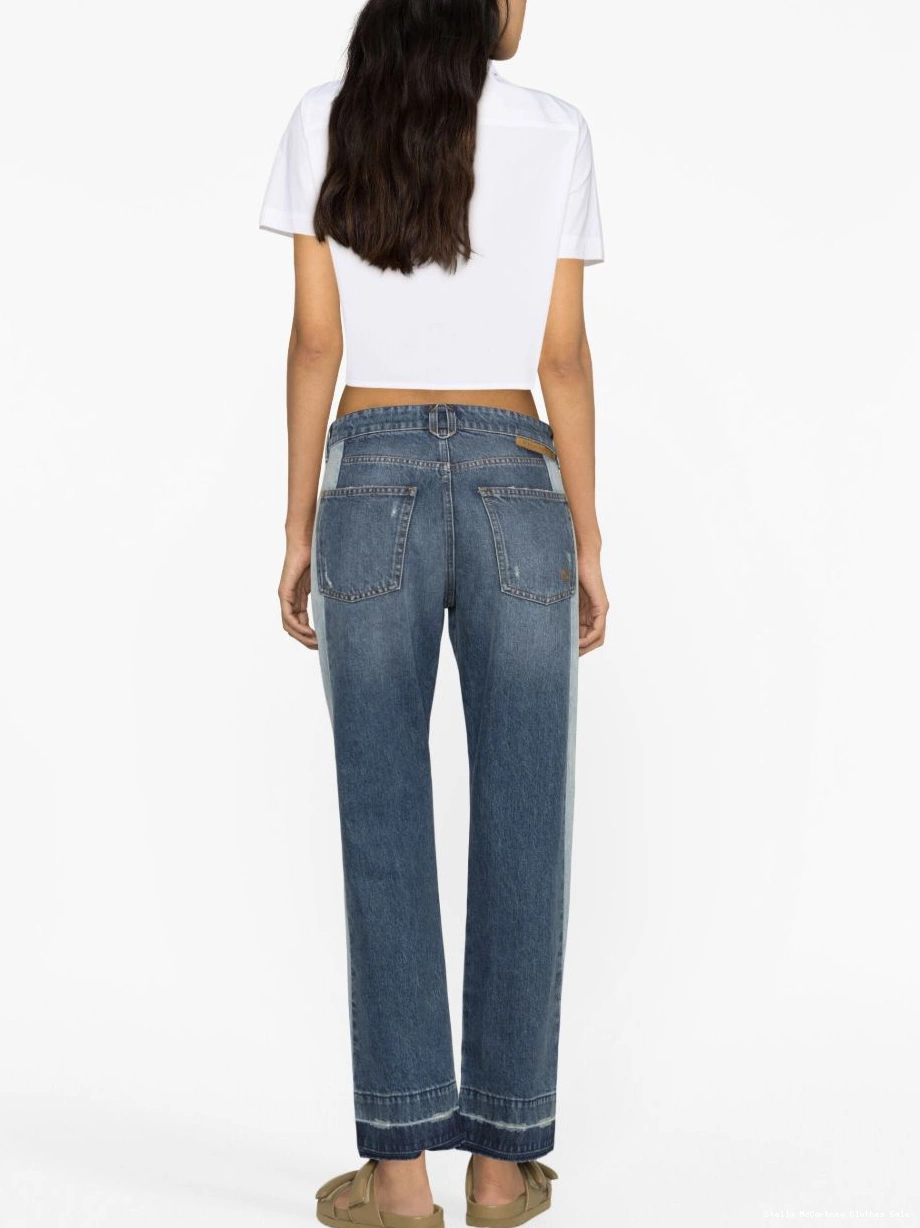 Cheap jeans Women Stella straight-leg colour-block McCartney 0813